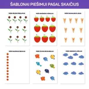 skaiciai pagal 1